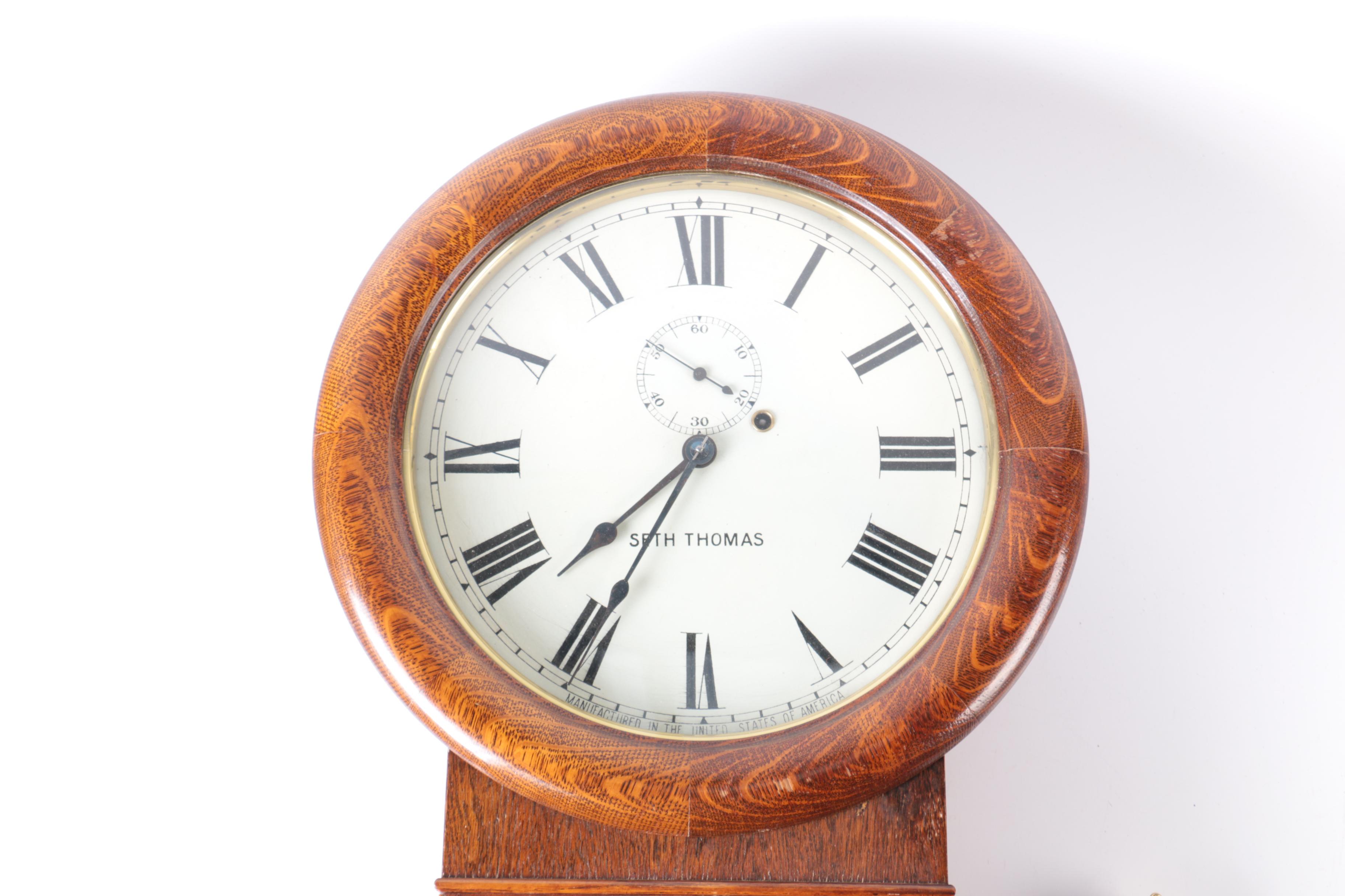 Seth Thomas Oak Pendulum Wall Clock