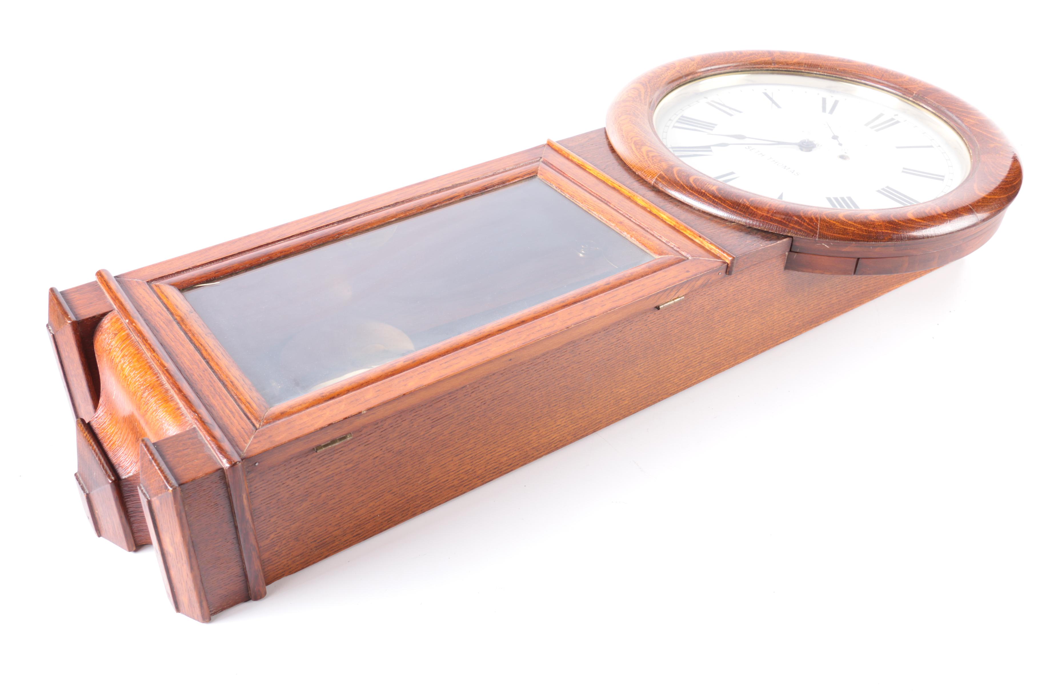 Seth Thomas Oak Pendulum Wall Clock