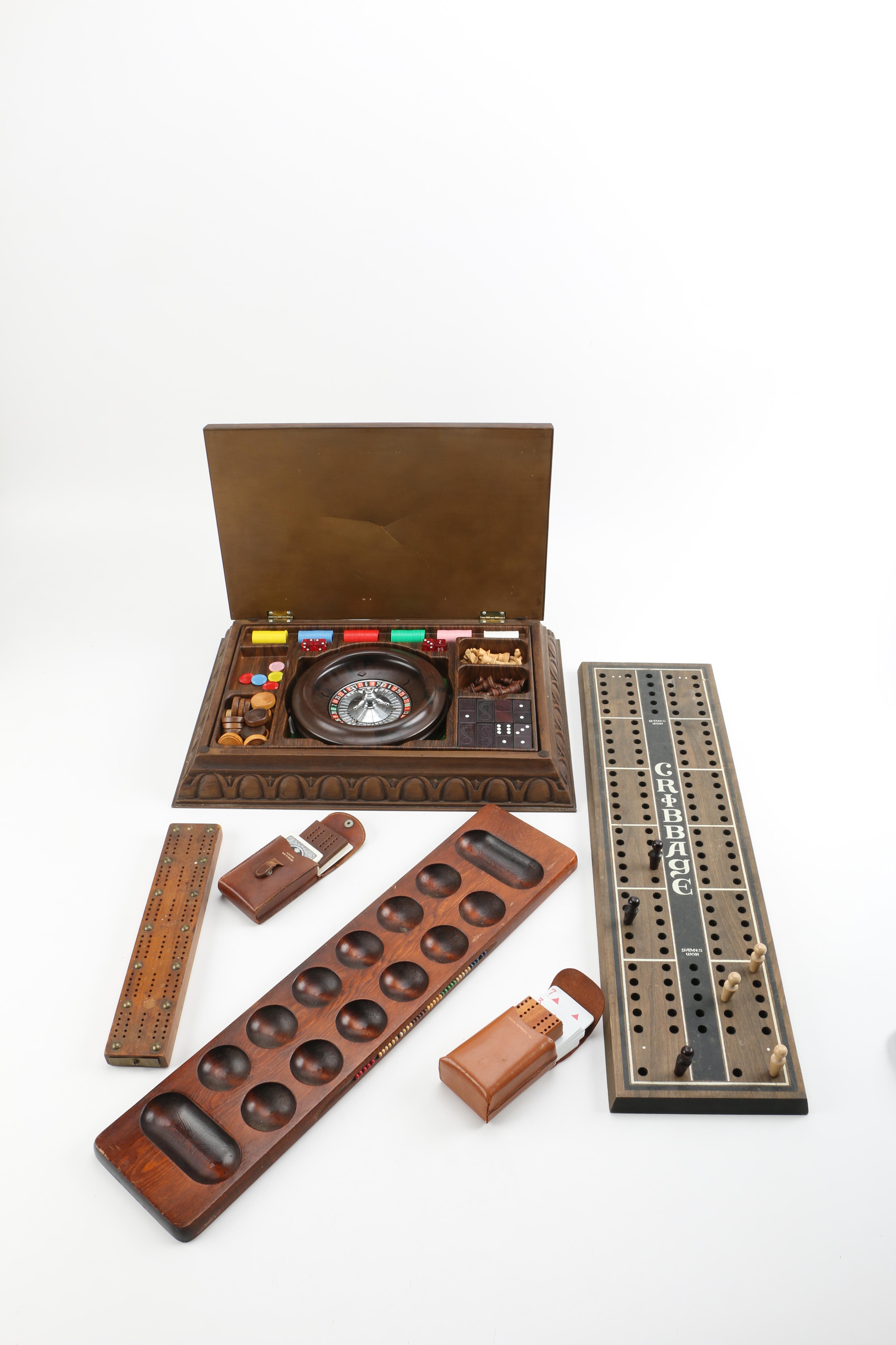 Assorted Wood Parlor Games