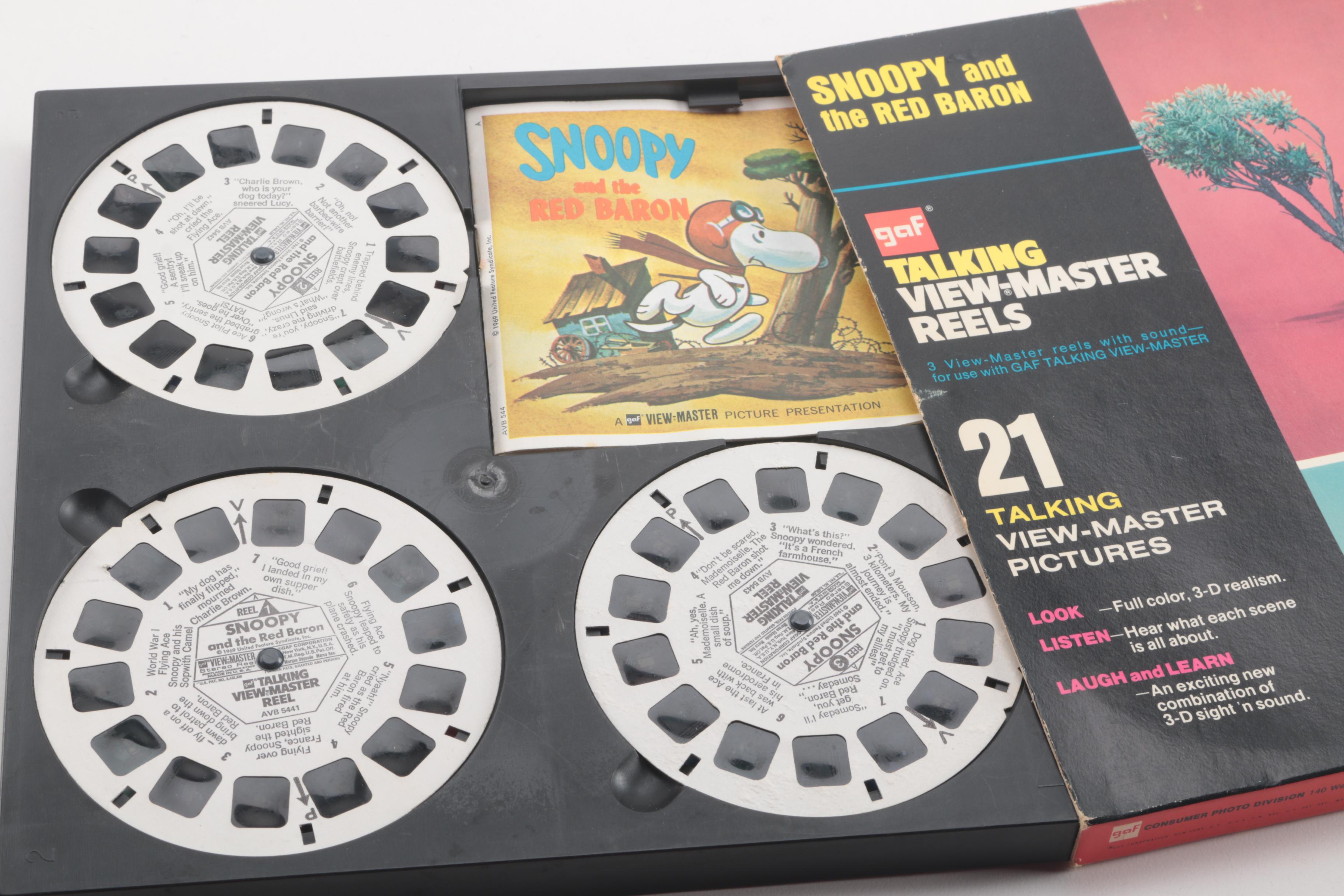 Vintage Talking View Master and Fisher Price Music Box Movie Camera