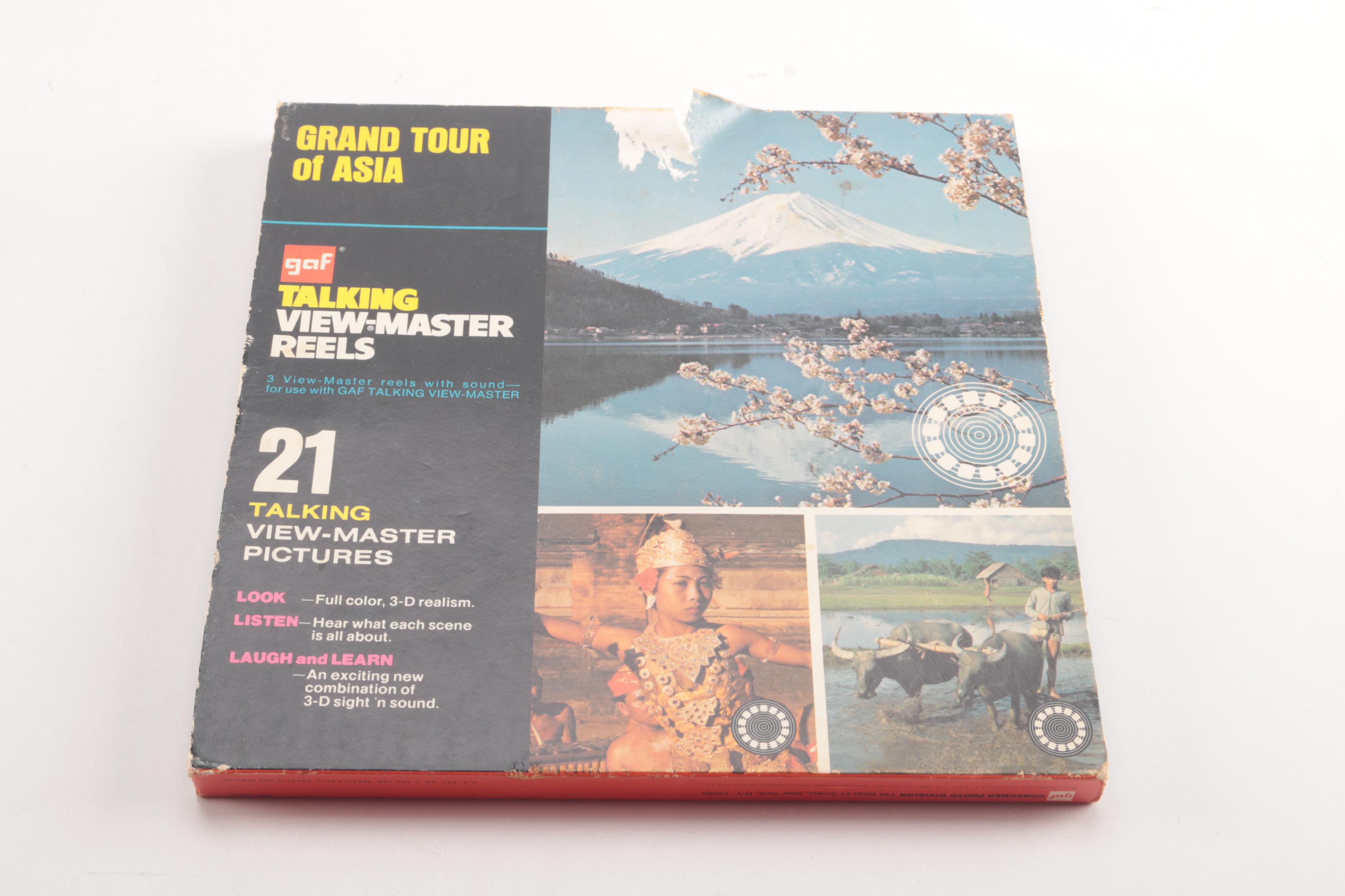 Vintage Talking View Master and Fisher Price Music Box Movie Camera