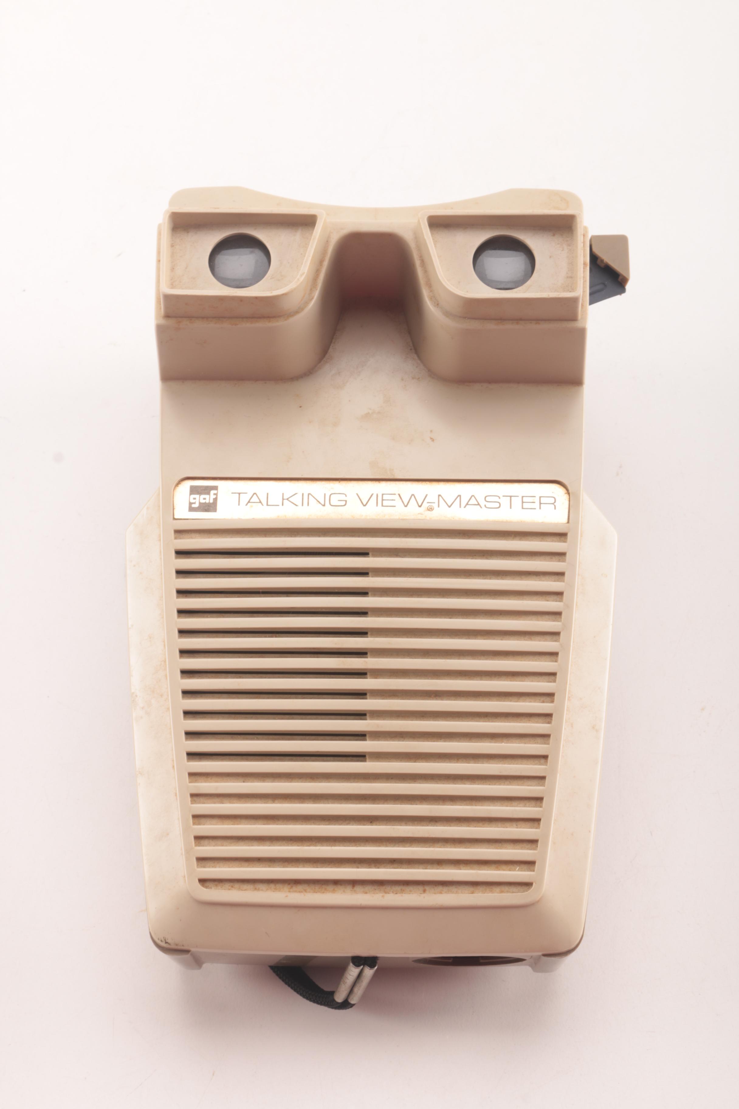 Vintage Talking View Master and Fisher Price Music Box Movie Camera