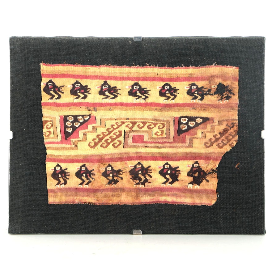 Hand Woven Peruvian Style Kilim Textile Fragment