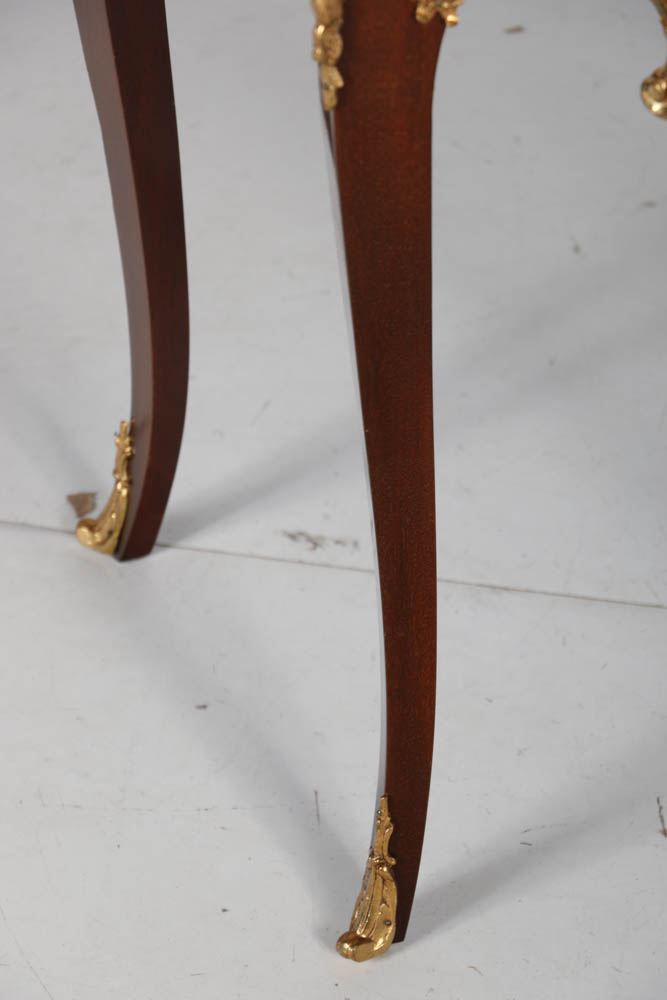 Contemporary Louis XV Style Demi-lune Inlaid Console Table