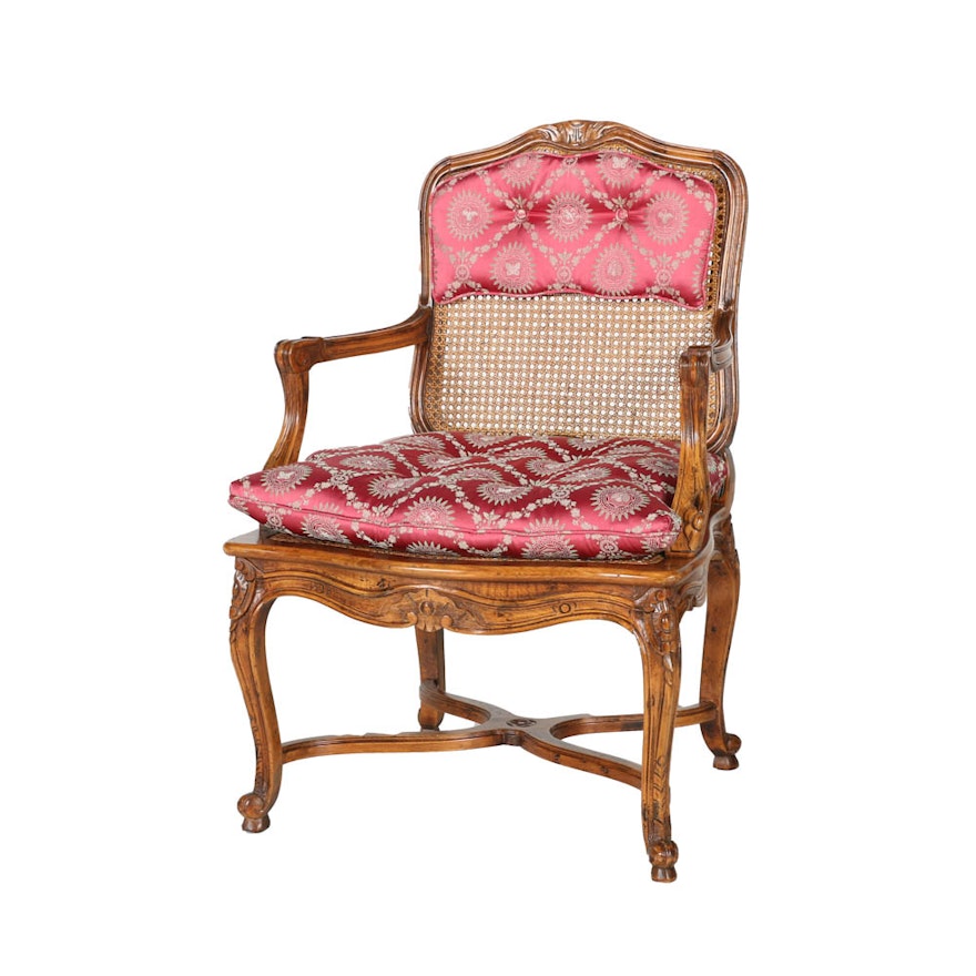 Provincial Louis XV Style Fauteuil by Century Chair Company