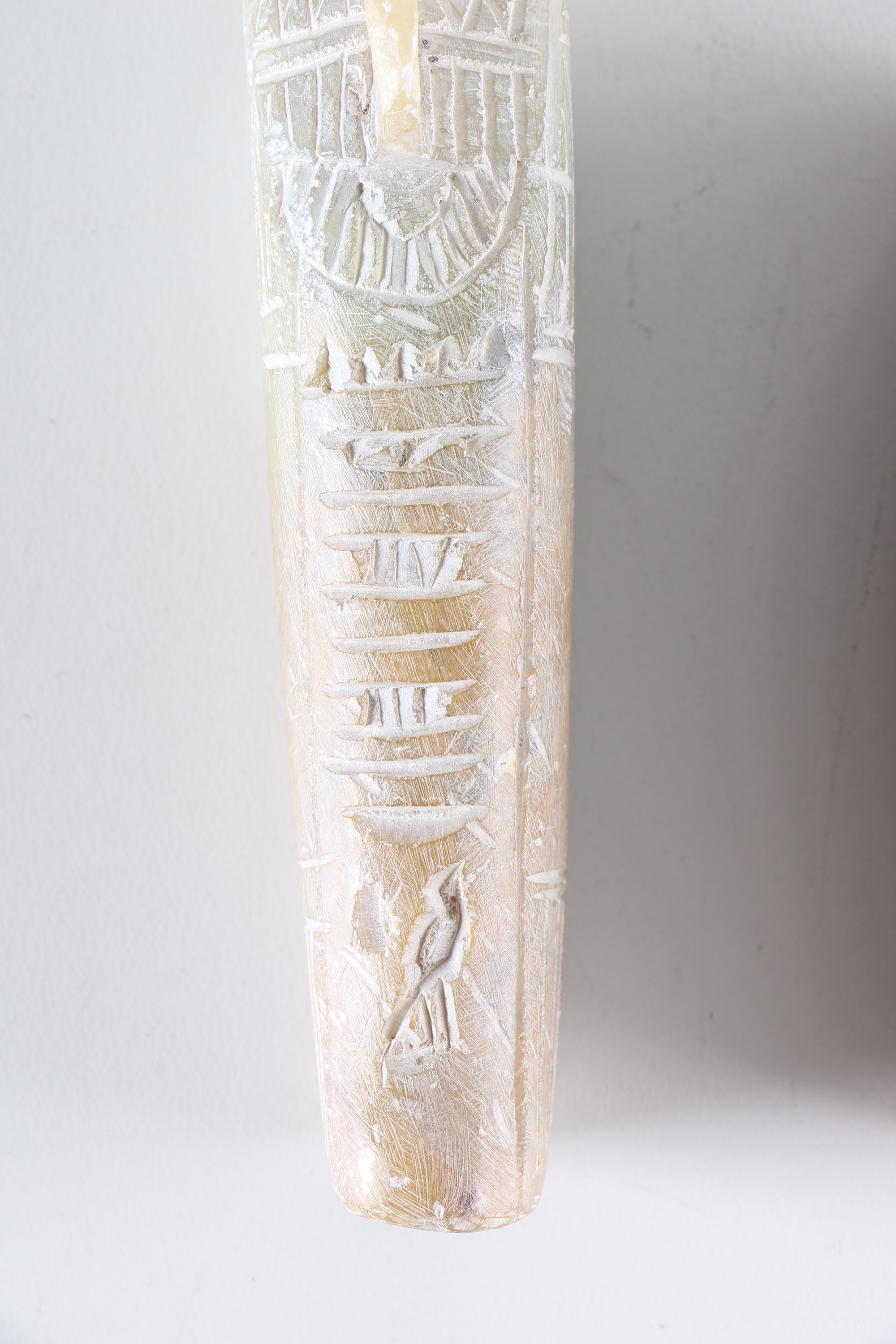 Carved Soapstone Sarcophagus Figurines