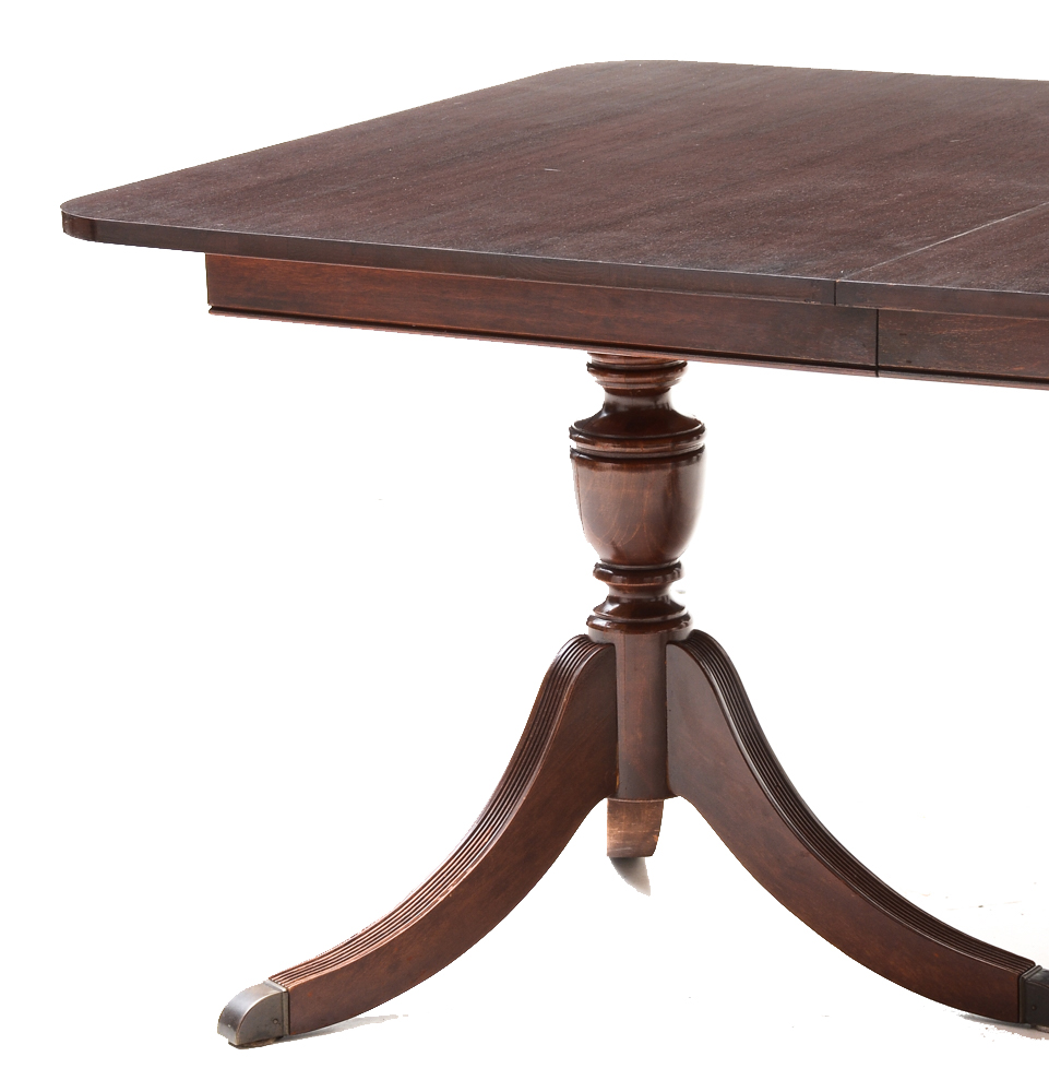 Duncan Phyfe Style Mahogany Dining Table