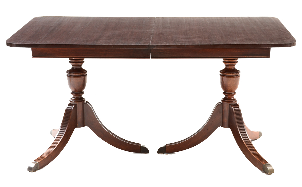 Duncan Phyfe Style Mahogany Dining Table