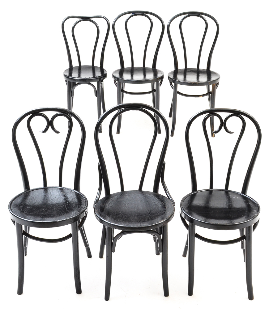 Black Bentwood Ice Cream Parlor Chairs