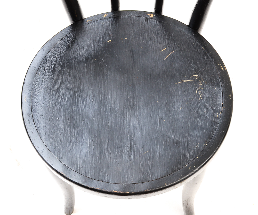 Black Bentwood Ice Cream Parlor Chairs