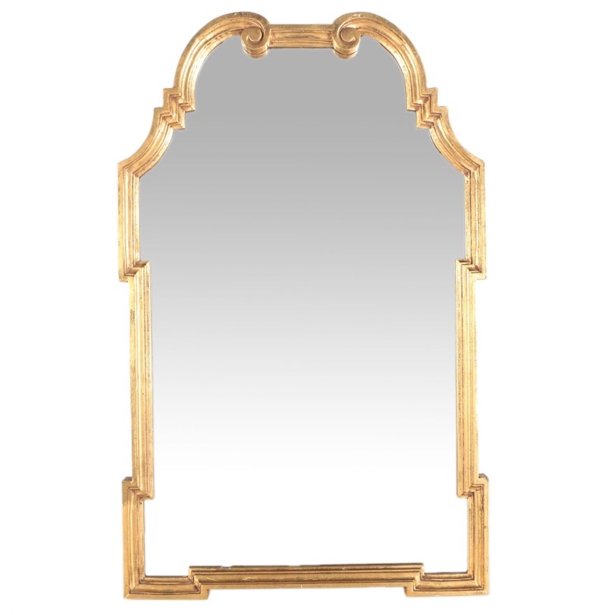 Gold Tone Wooden Wall Mirror