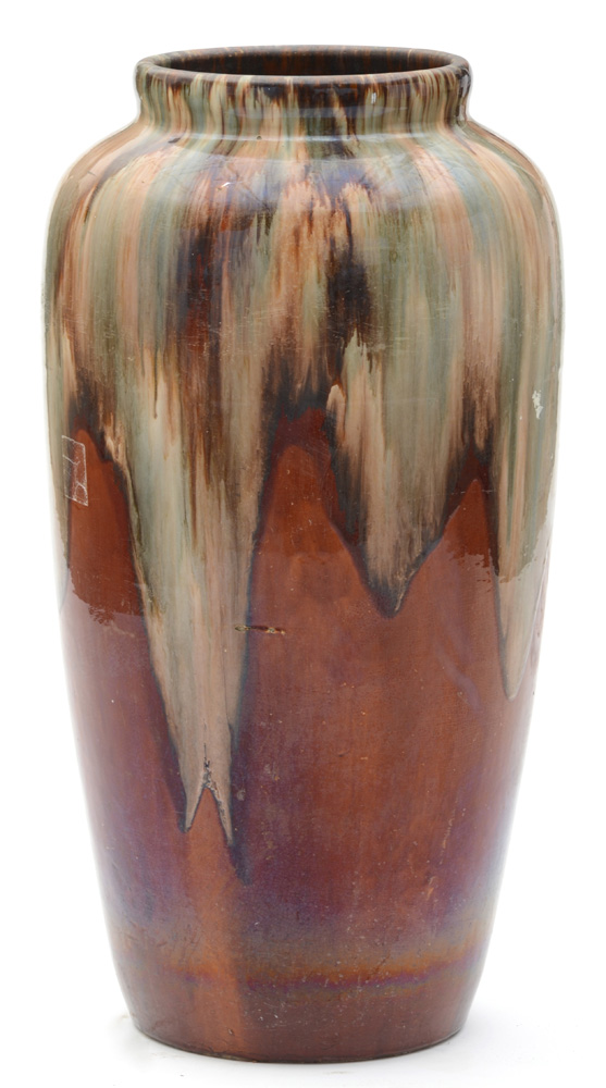 Ceramic Baluster Form Drip Glaze Floor Vase