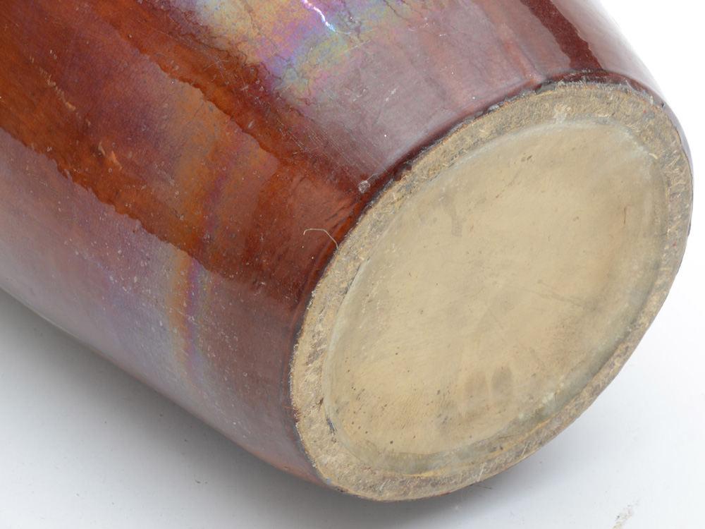 Ceramic Baluster Form Drip Glaze Floor Vase