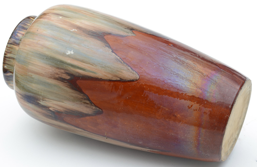 Ceramic Baluster Form Drip Glaze Floor Vase