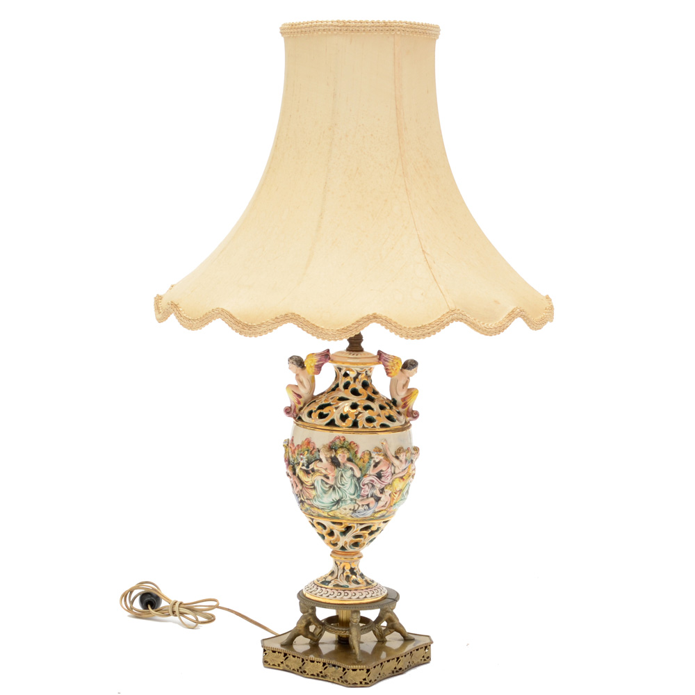Ornate Vase Mounted as a Table Lamp