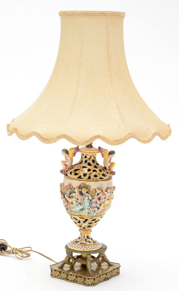 Ornate Vase Mounted as a Table Lamp