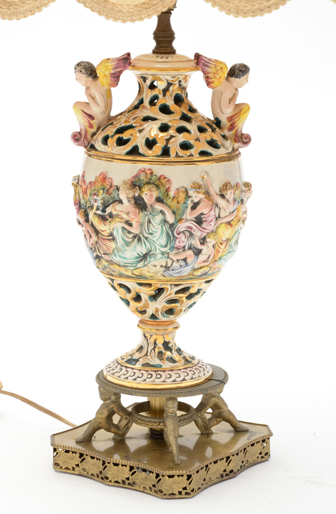 Ornate Vase Mounted as a Table Lamp