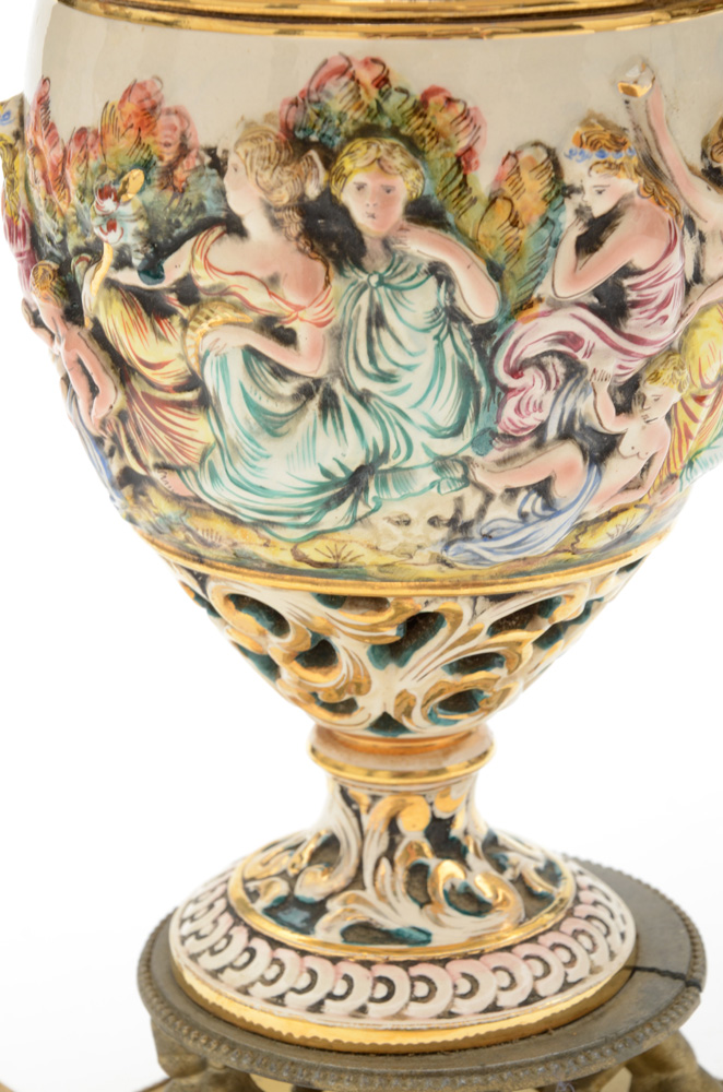 Ornate Vase Mounted as a Table Lamp