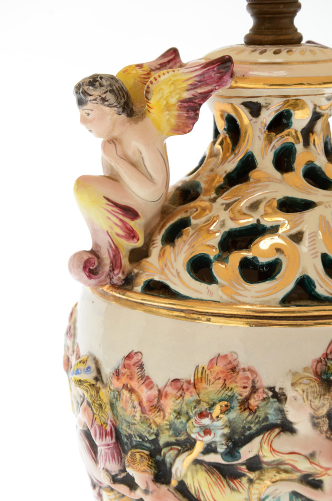 Ornate Vase Mounted as a Table Lamp
