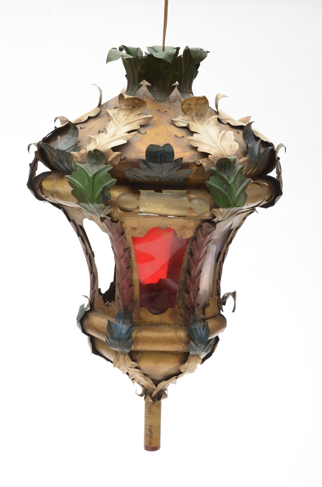 Vintage Italian Tole Painted Lantern