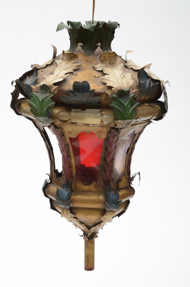 Vintage Italian Tole Painted Lantern
