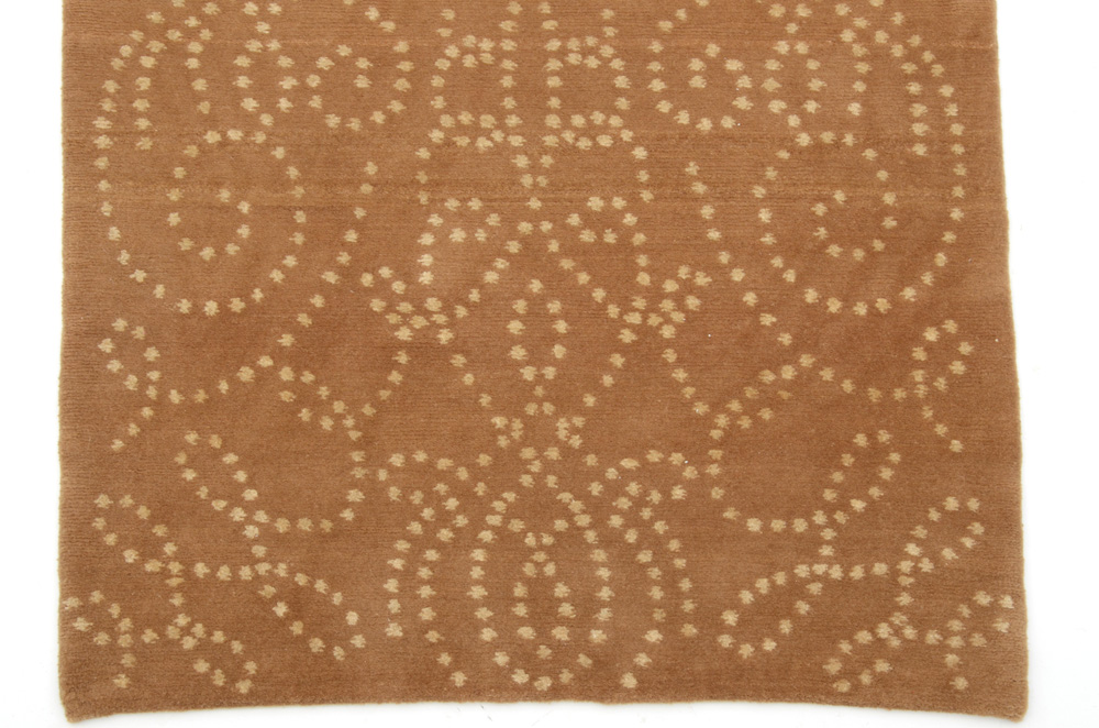 Carpet Creations Tibetan Hand Knotted Wool and Silk Accent Rug