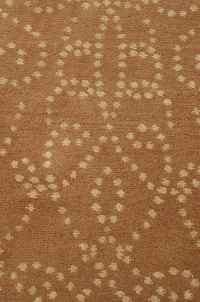 Carpet Creations Tibetan Hand Knotted Wool and Silk Accent Rug