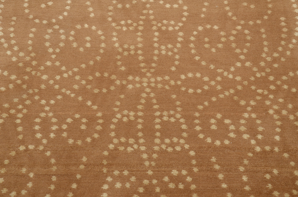 Carpet Creations Tibetan Hand Knotted Wool and Silk Accent Rug