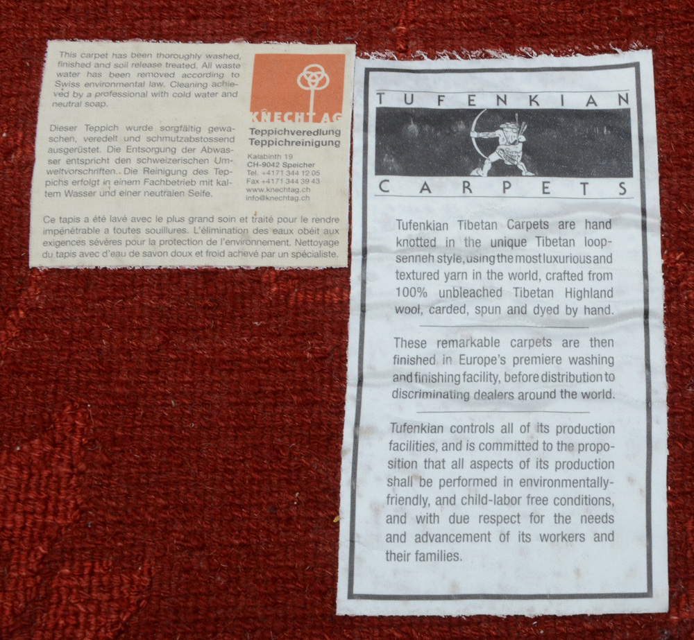 Tufenkian Tibetan Shakti Hand Knotted Wool and Silk Accent Rug