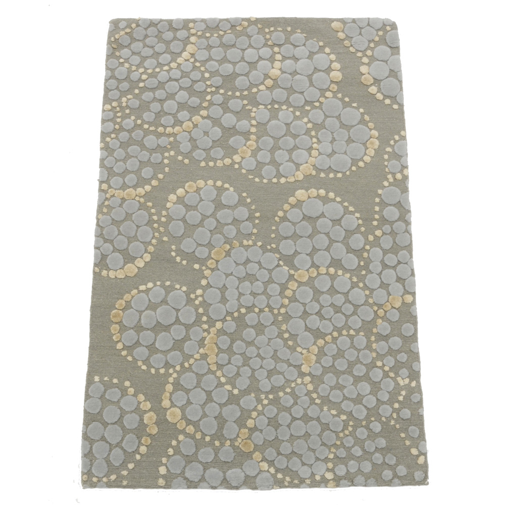 Tufenkian Tibetan Shakti Hand Knotted Wool and Silk Accent Rug