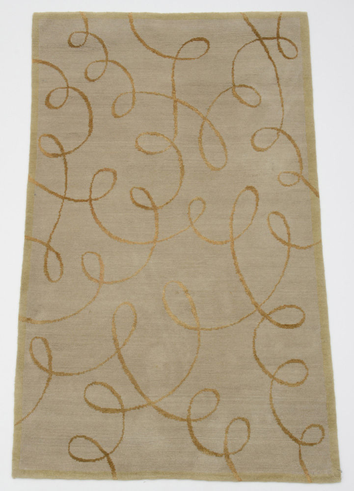 Tufenkian Tibetan Shakti Hand Knotted Wool and Silk Accent Rug