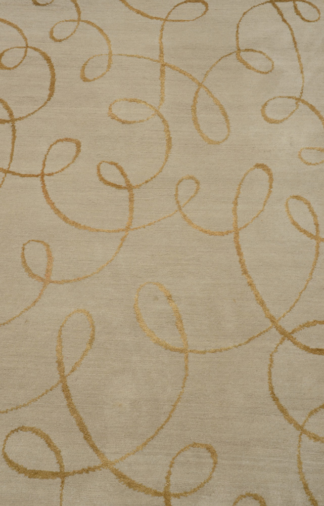 Tufenkian Tibetan Shakti Hand Knotted Wool and Silk Accent Rug