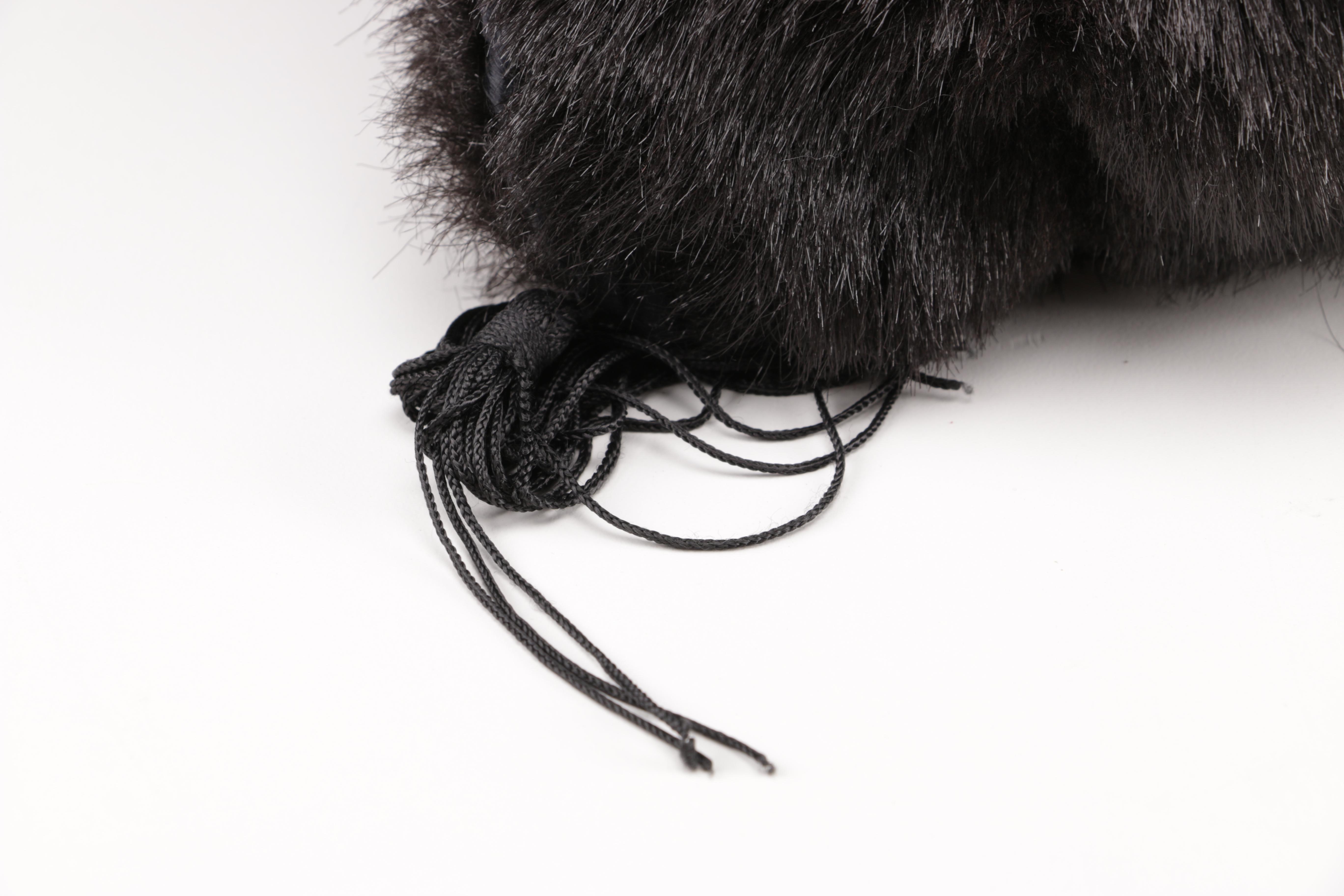 Black Faux Fur Throw Pillows and Blanket