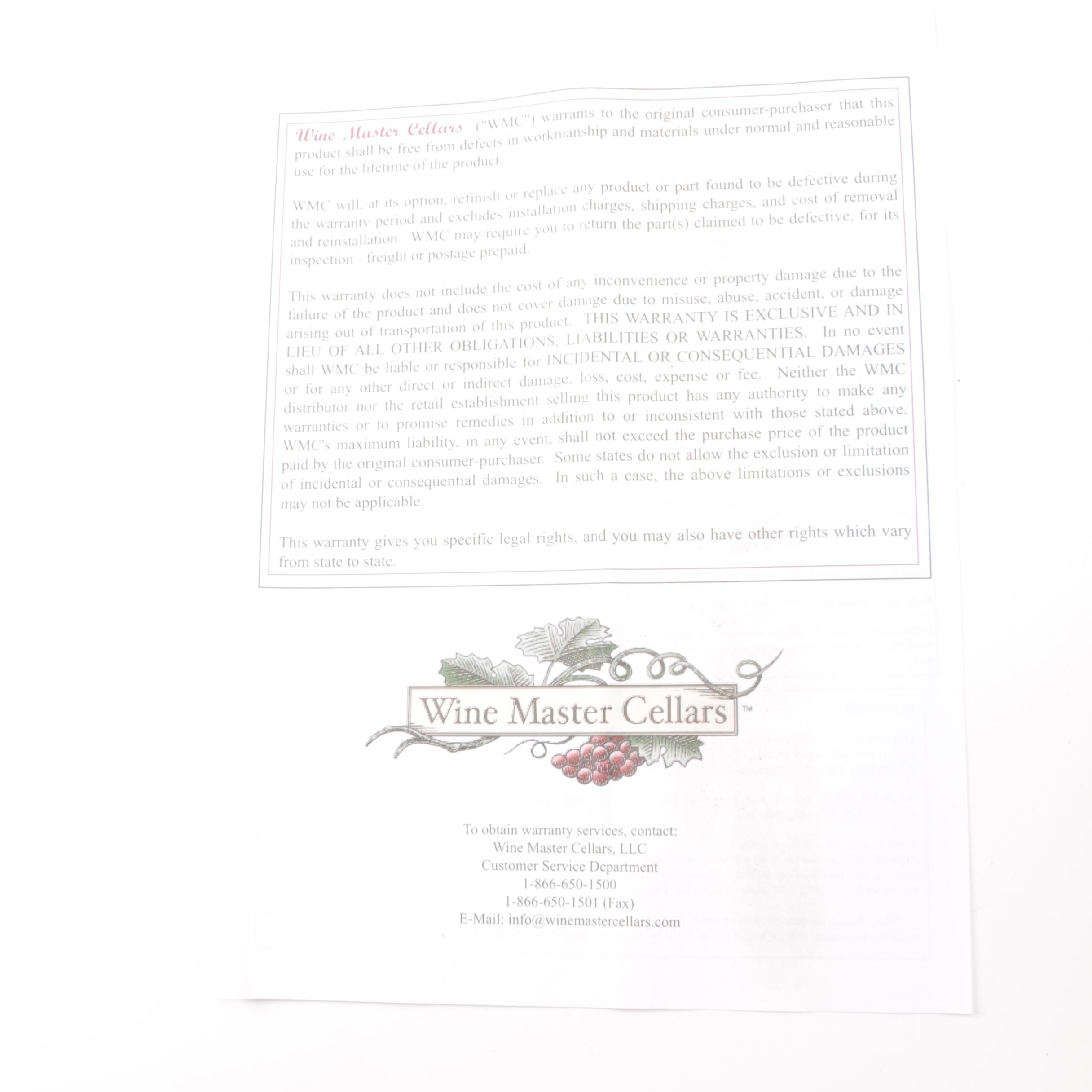 Wine Master Cellars Wine Rack