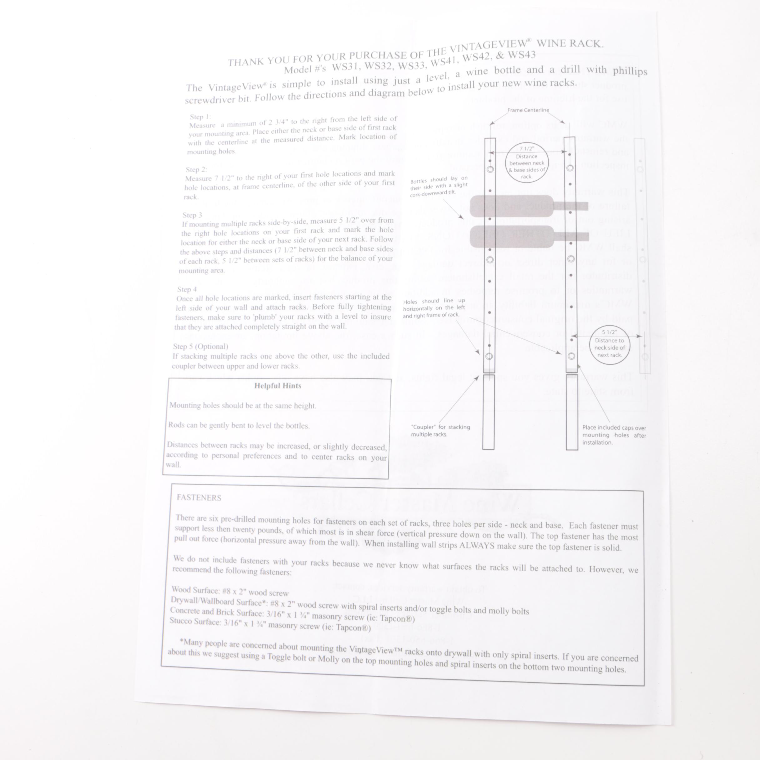 Wine Master Cellars Wine Rack