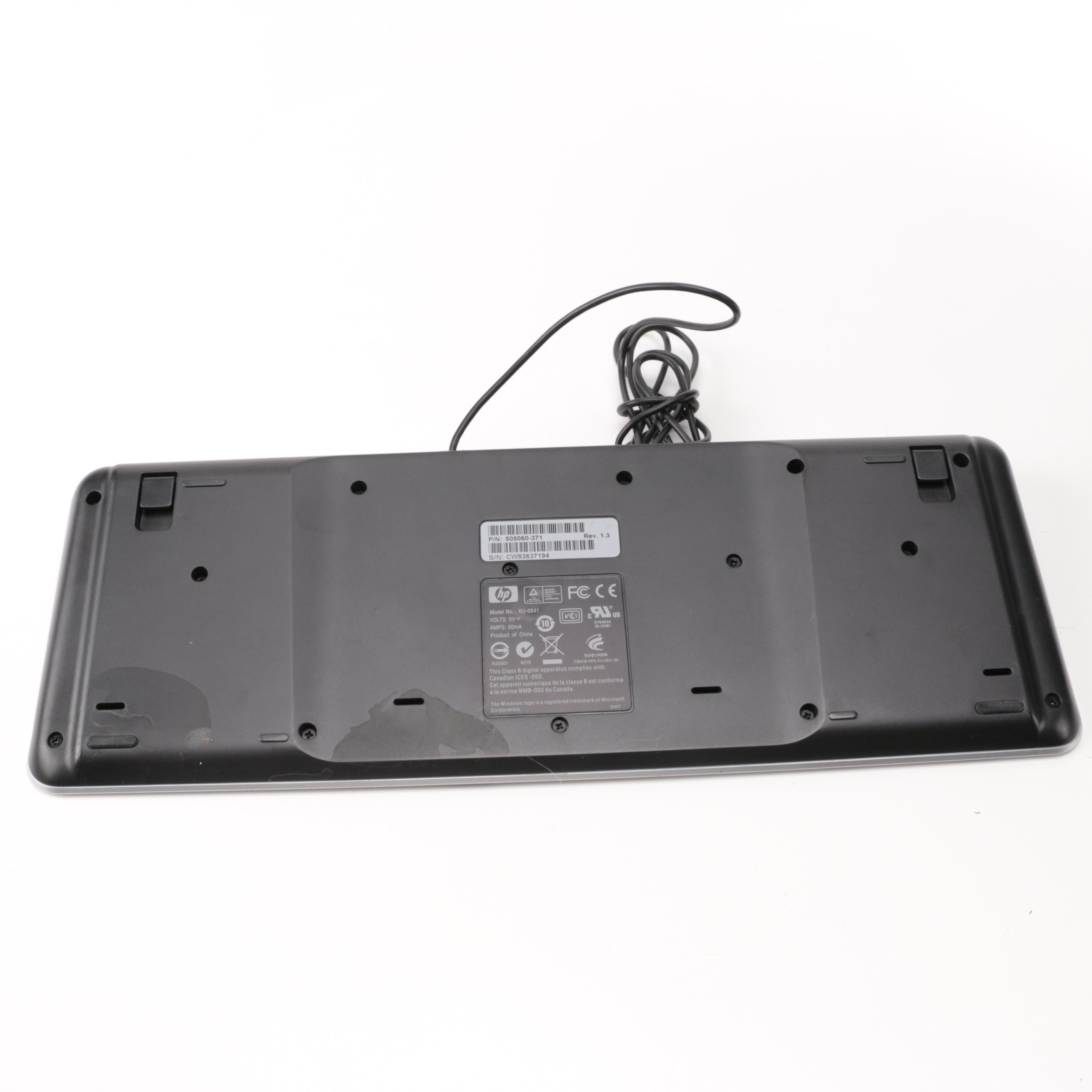 Flat Screen Dell Monitor, HP Keyboard and Other Computer Accessories