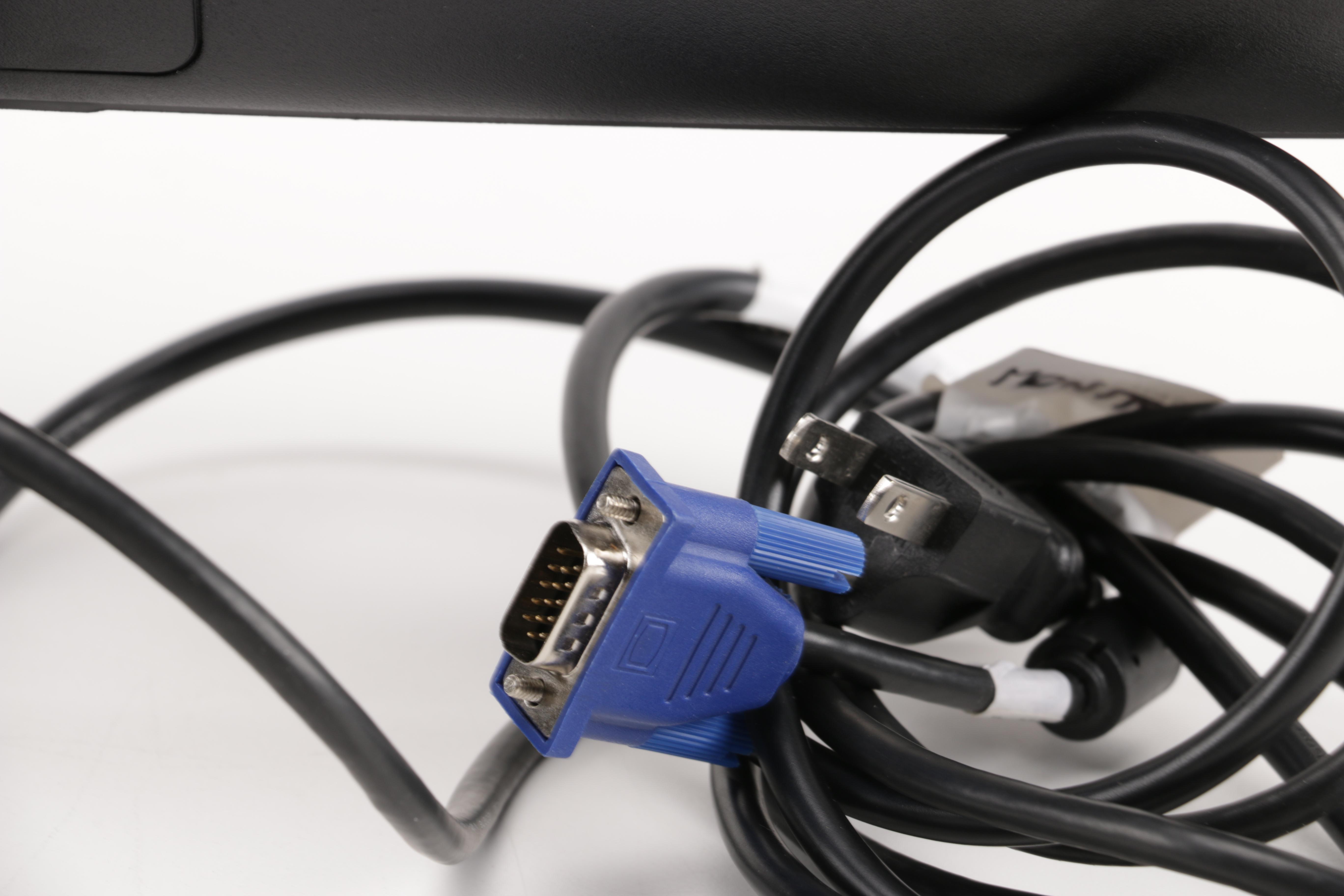 Flat Screen Dell Monitor, HP Keyboard and Other Computer Accessories