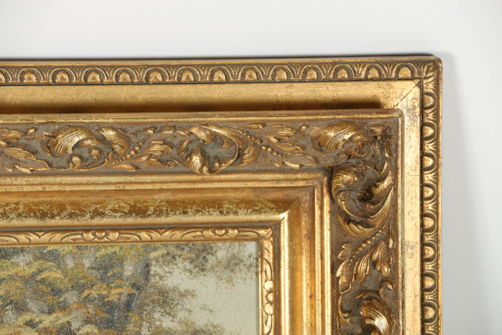 Helmut Breuninger Oil Painting on Canvas Figural Landscape