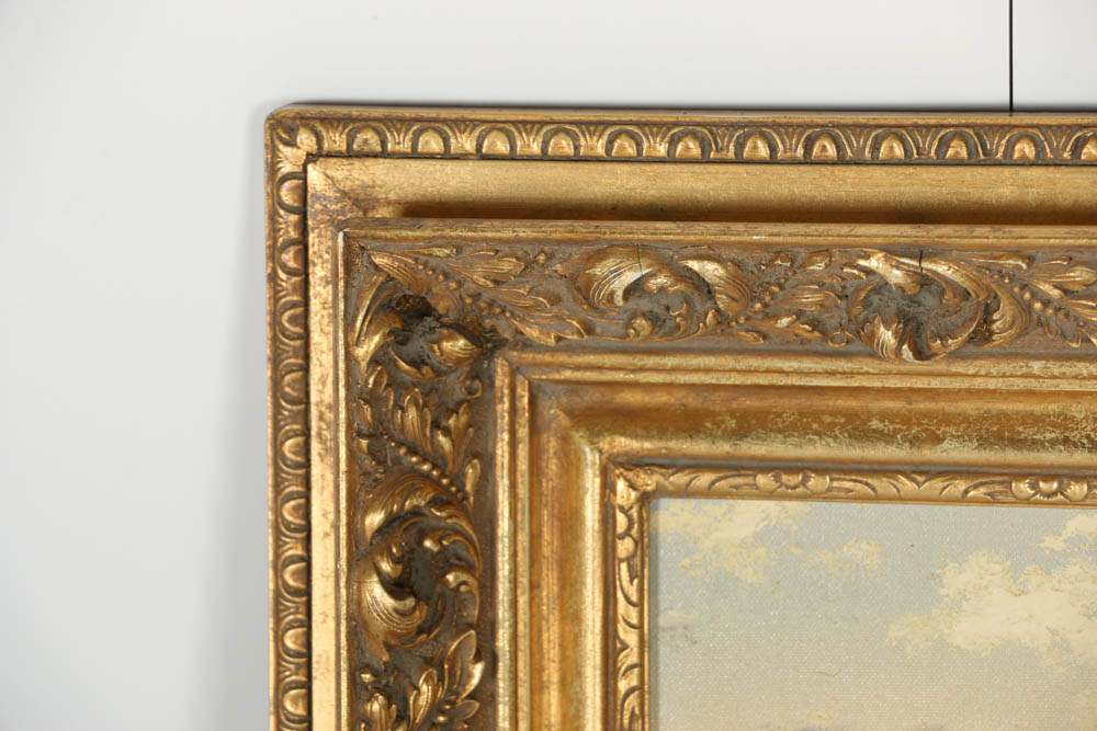 Helmut Breuninger Oil Painting on Canvas Figural Landscape