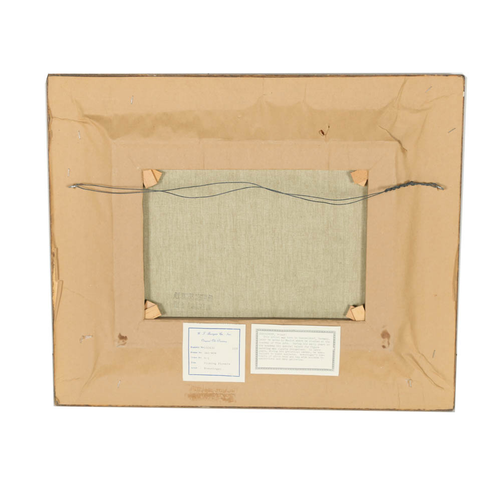 Helmut Breuninger Oil Painting on Canvas Figural Landscape