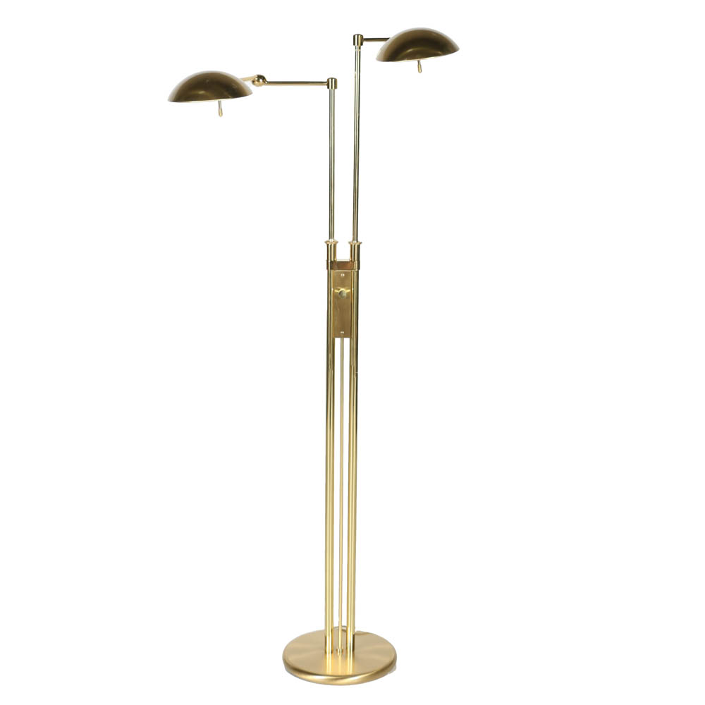 Holtkoetter Brass Double Pharmacy Floor Lamp
