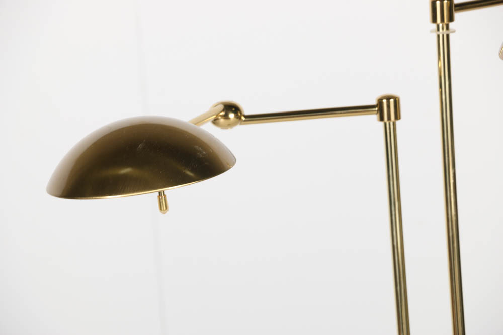 Holtkoetter Brass Double Pharmacy Floor Lamp
