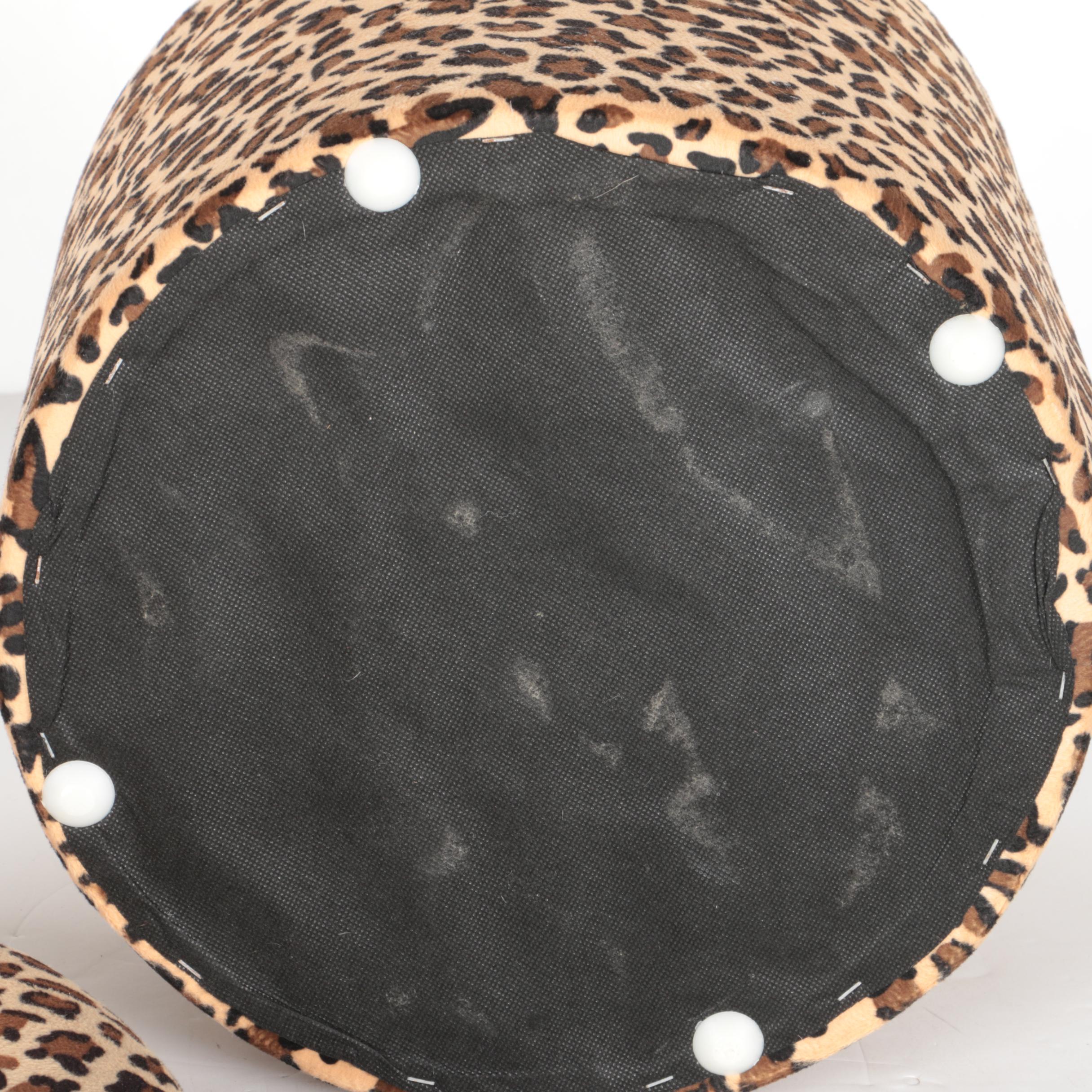 Leopard Print Ottoman