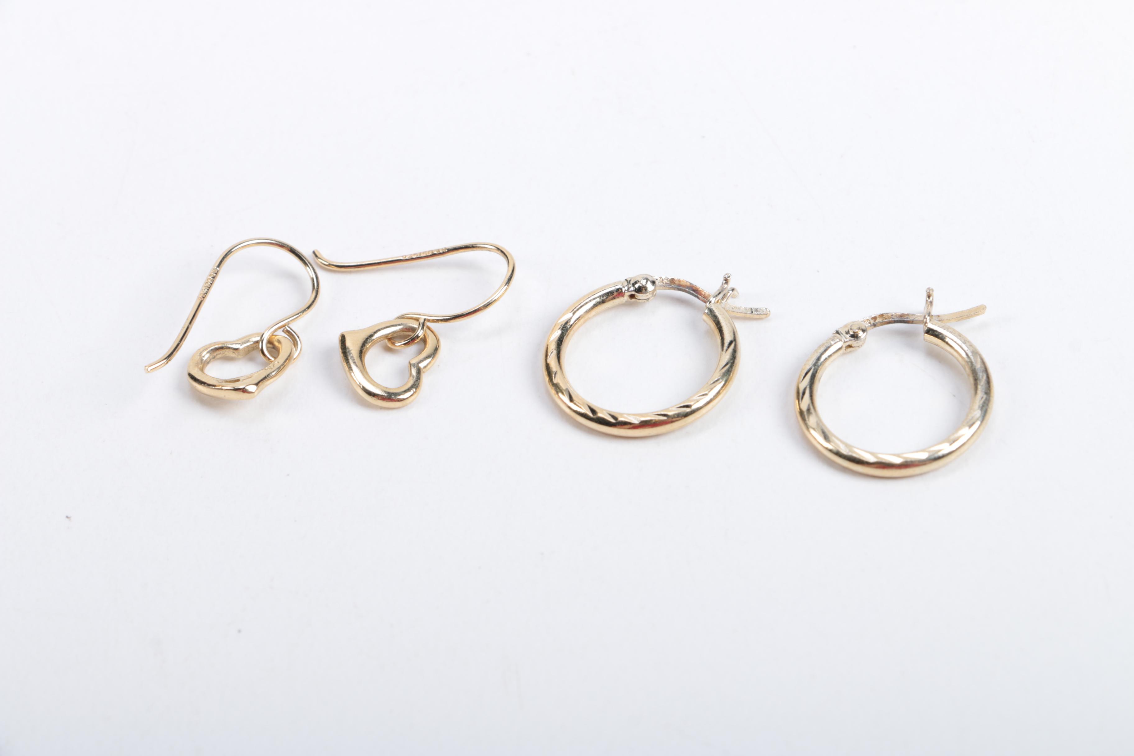 Sterling Earrings and Rings Including Diamonds