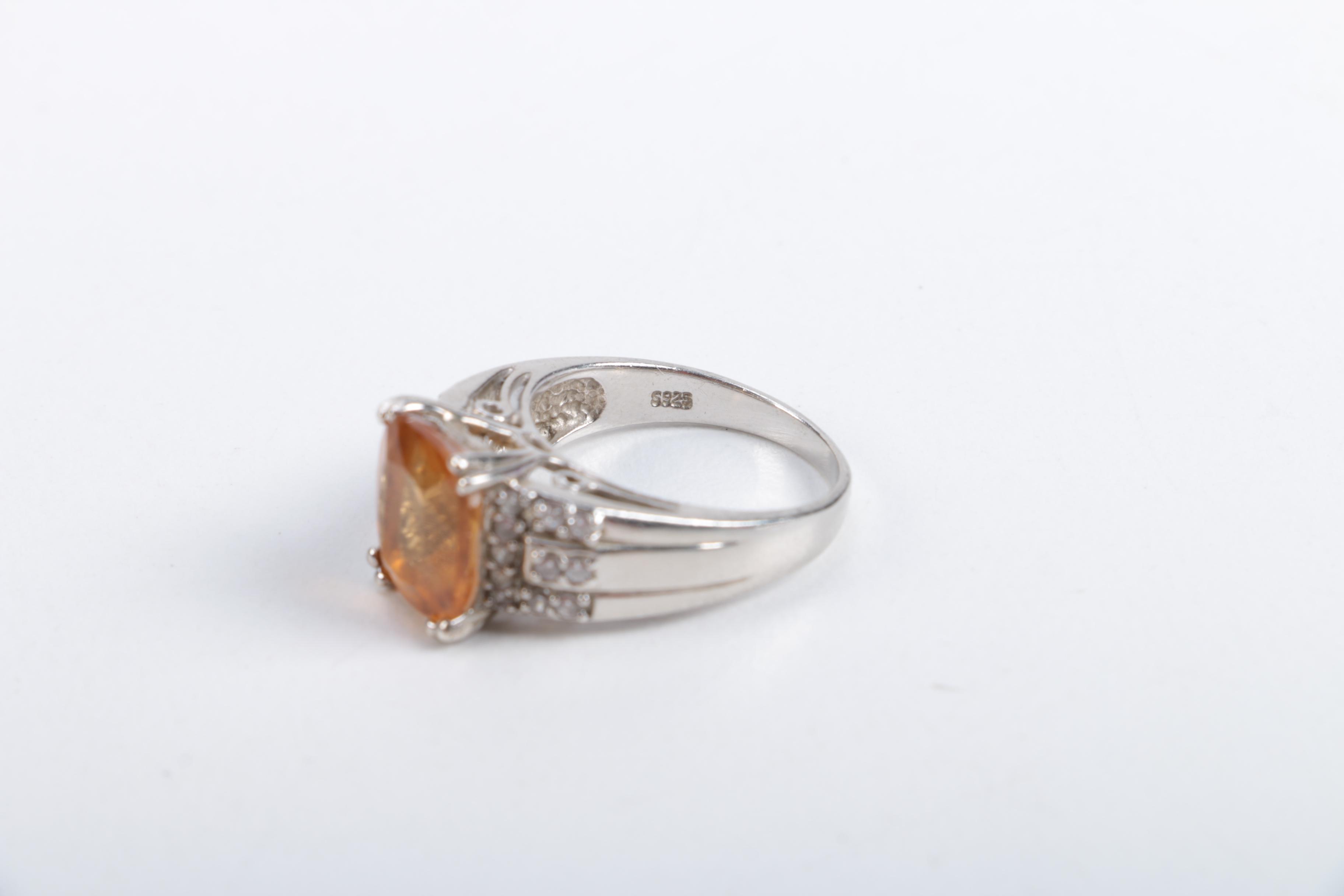 Sterling Earrings and Rings Including Diamonds