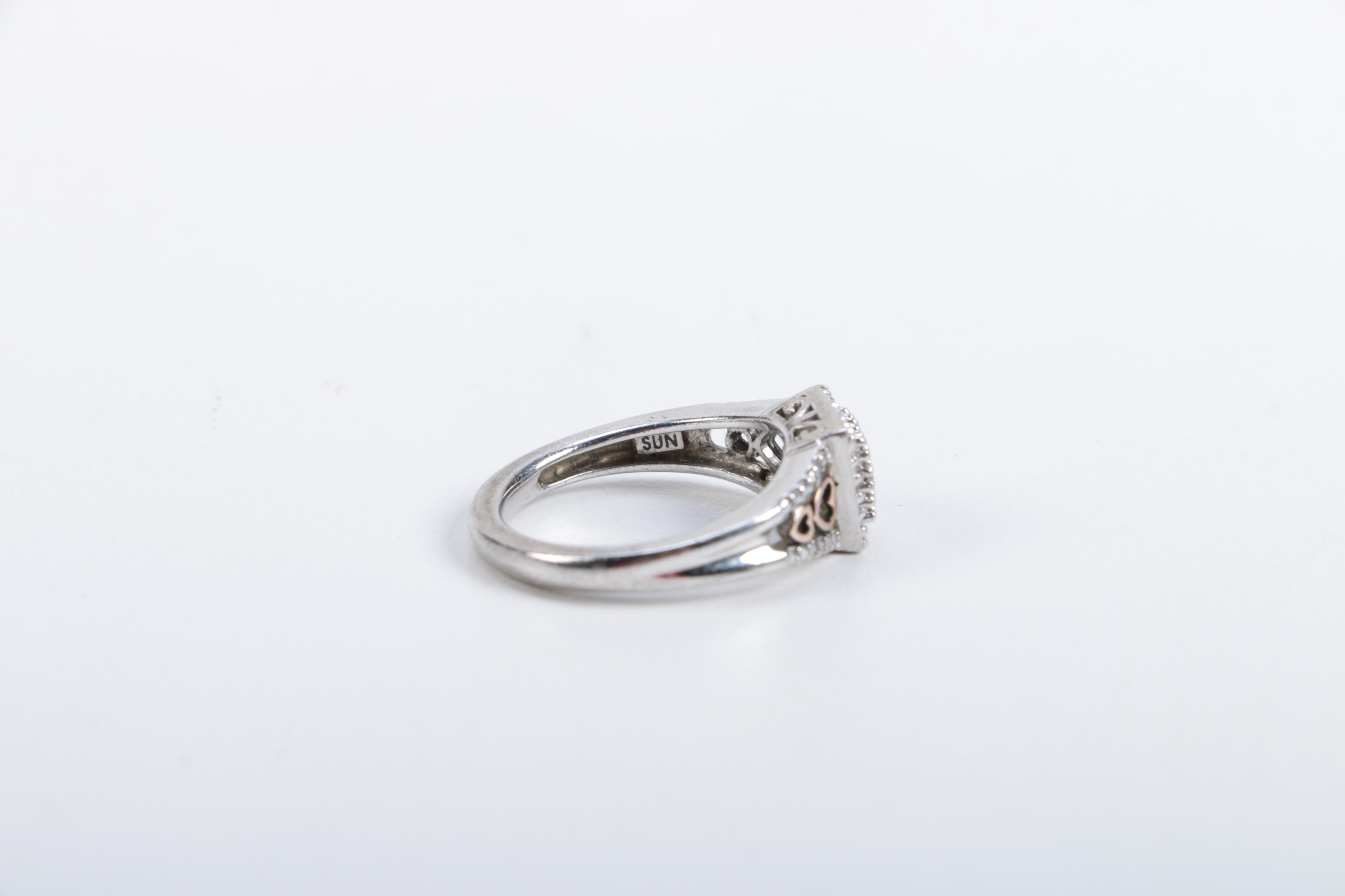 Sterling Silver Rings Including Diamonds