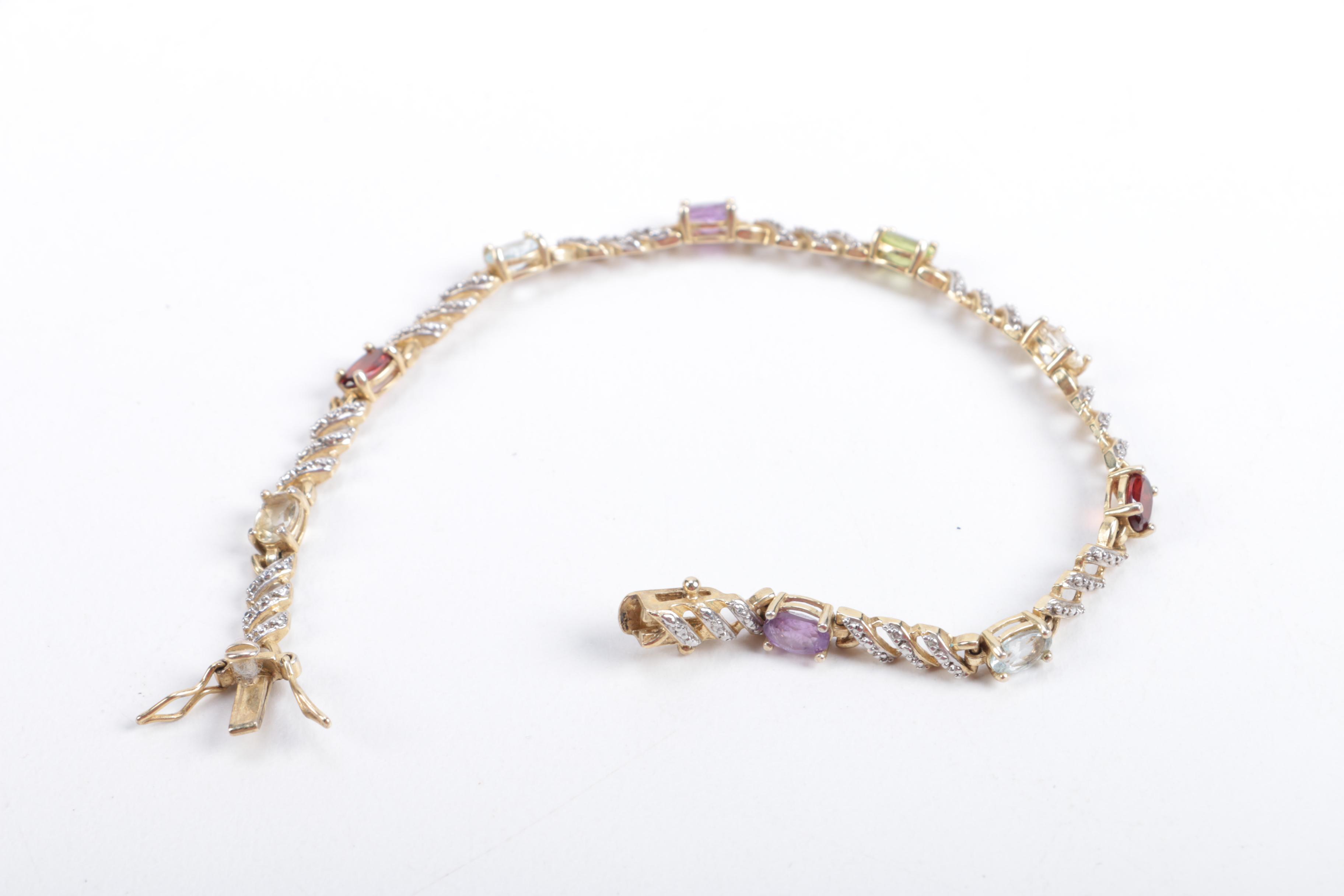 Bracelets Featuring Diamonds and Sterling Silver