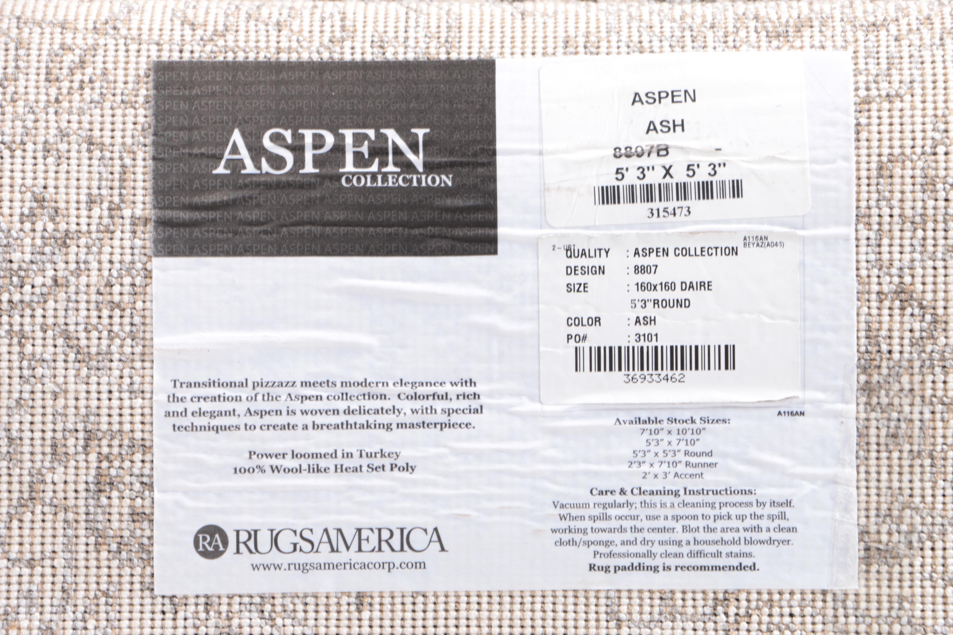 Power-Loomed Rugs of America "Aspen Collection" Round Rug