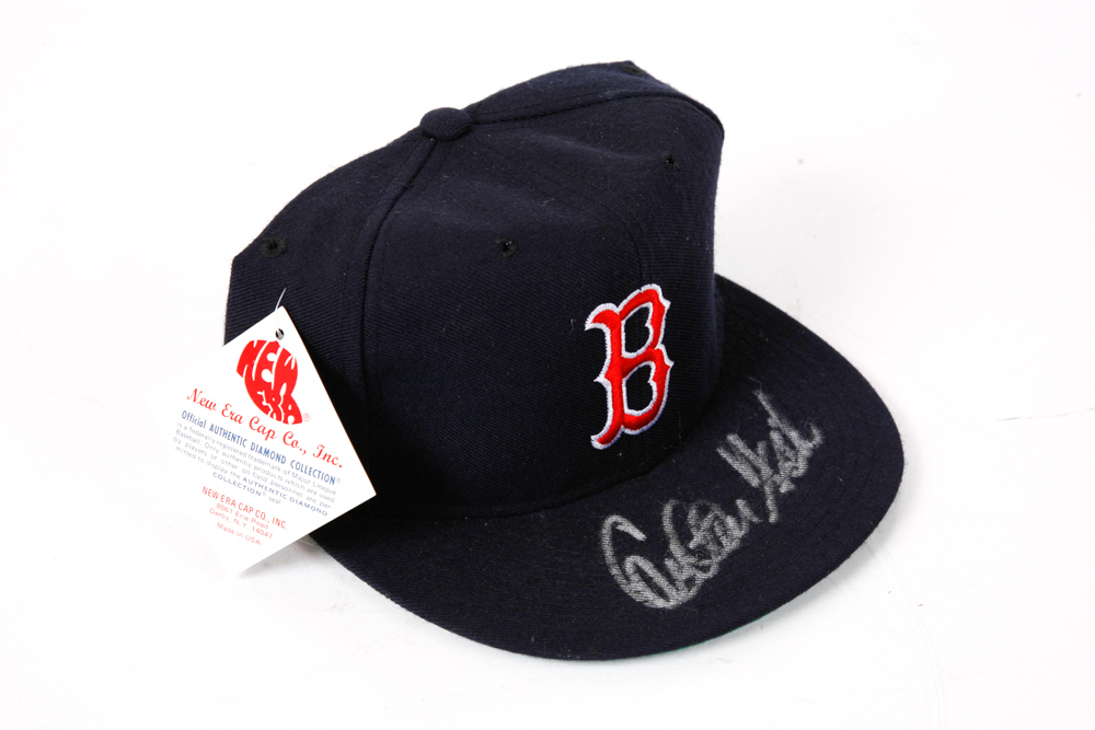 Carlton Fisk Autographed Official Red Sox Cap with COA by Fleer