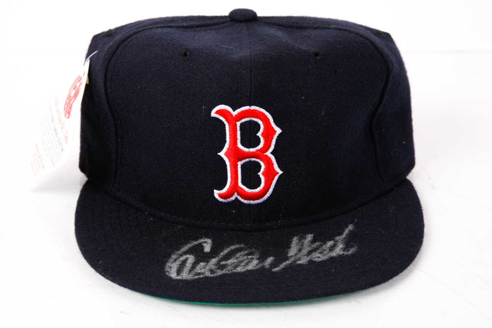 Carlton Fisk Autographed Official Red Sox Cap with COA by Fleer